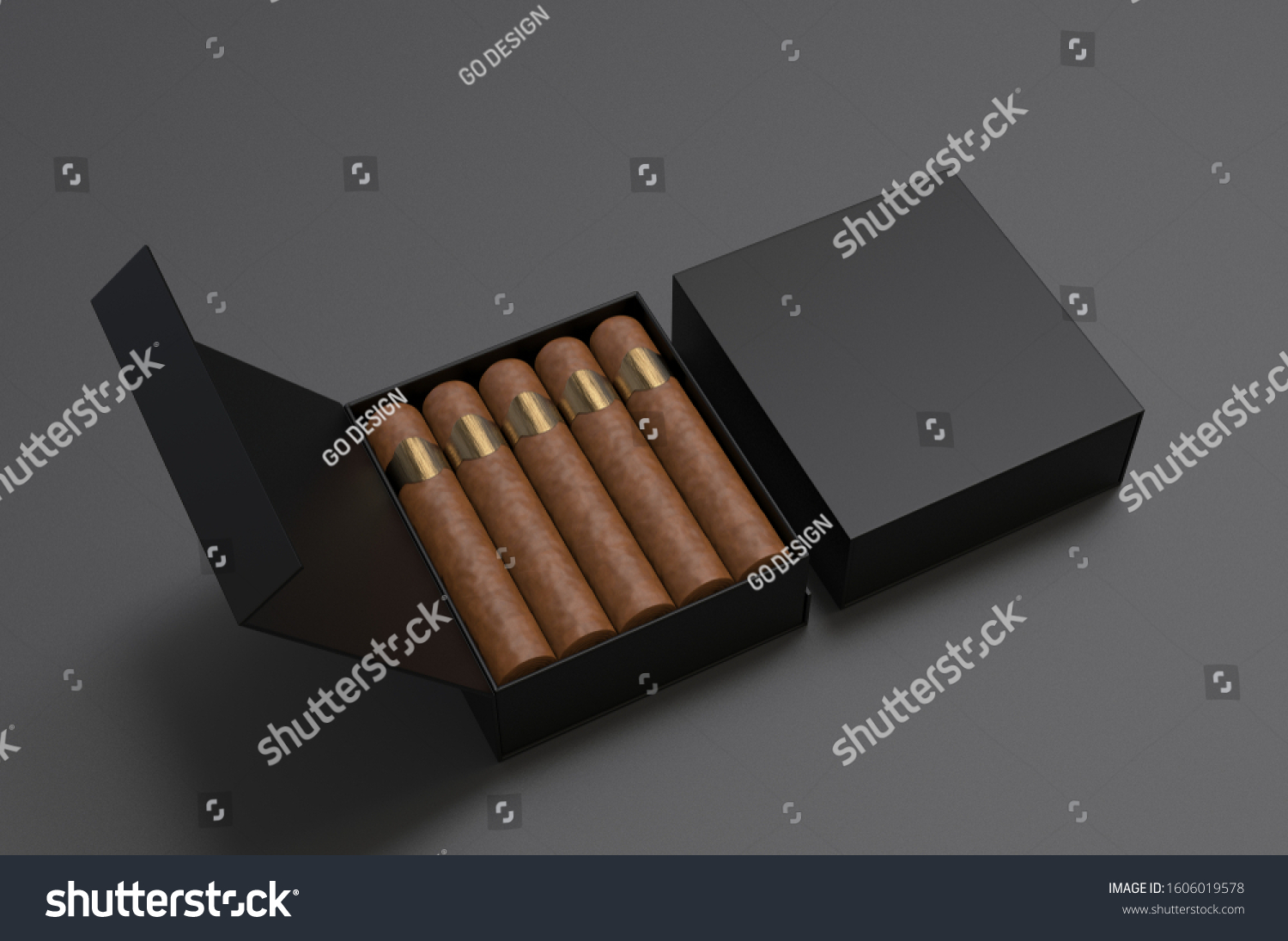 Blank Cigars Hard Paper Box Template Stock Illustration 1606019578   Stock Photo Blank Cigars In Hard Paper Box Template For Mock Up D Render Illustration 1606019578 