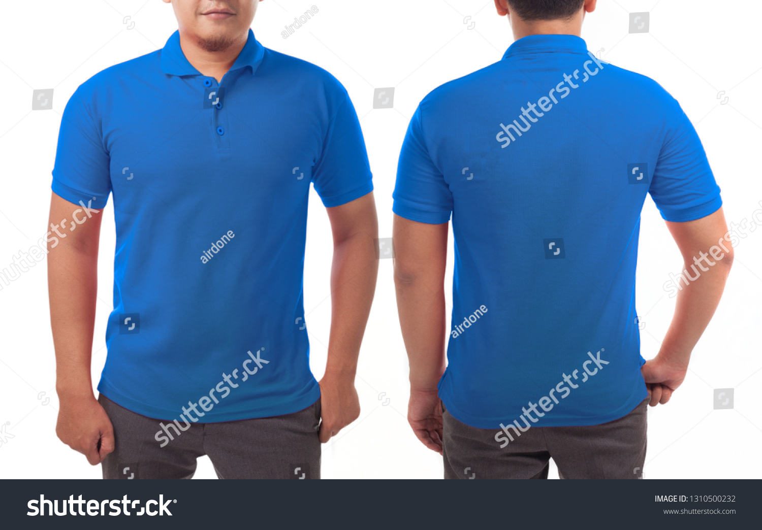 Blank Collared Shirt Mock Template Front Stock Photo (Edit Now) 1310500232