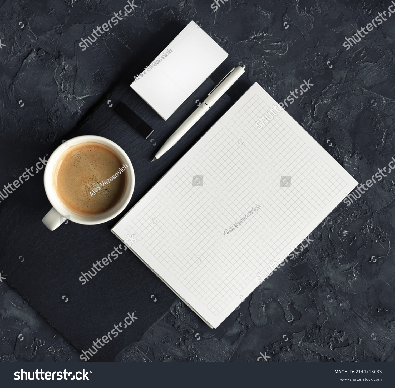 Blank Corporate Identity Template Photo Blank Stock Photo 2144713633 ...