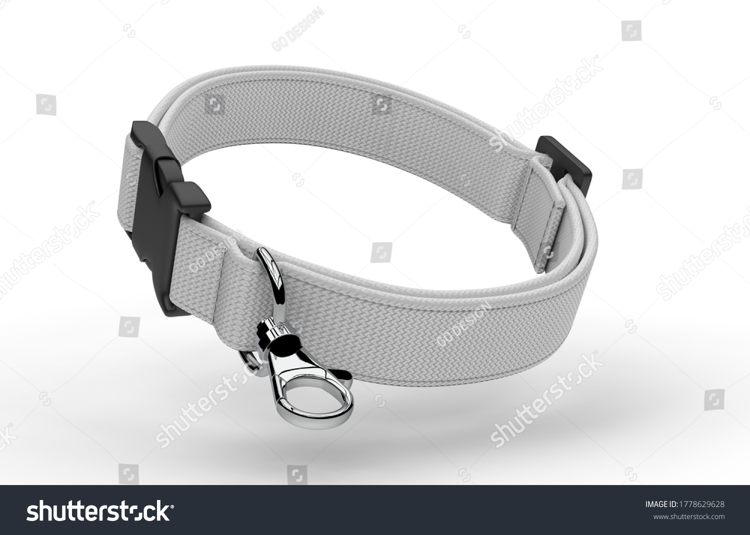 Download Blank Dog Adjustable Collar Belt Mock Stock Illustration 1778629628
