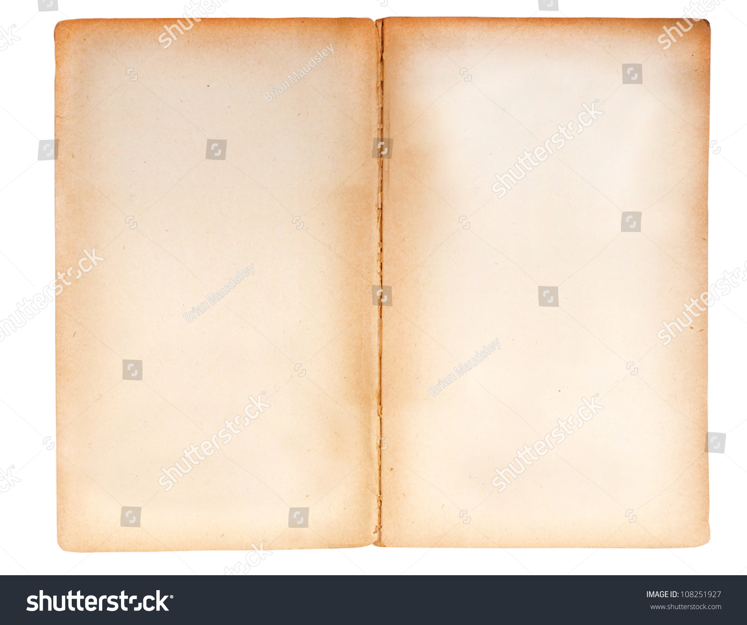 Blank Double Page Spread Ancient Paperback Stock Photo 108251927 ...