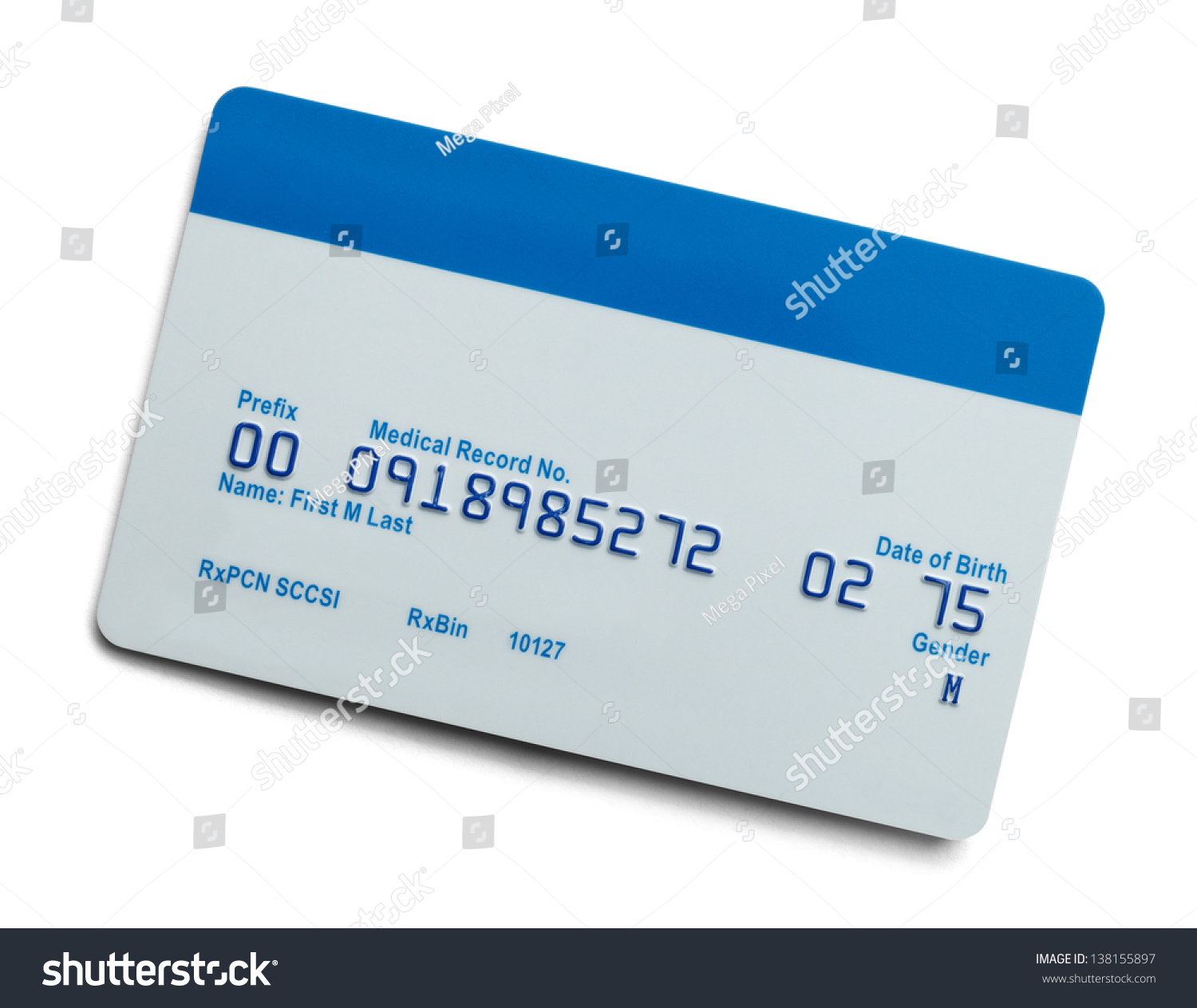 Blank Health Care Medical Insurance Card Stock Photo Edit Now 138155897