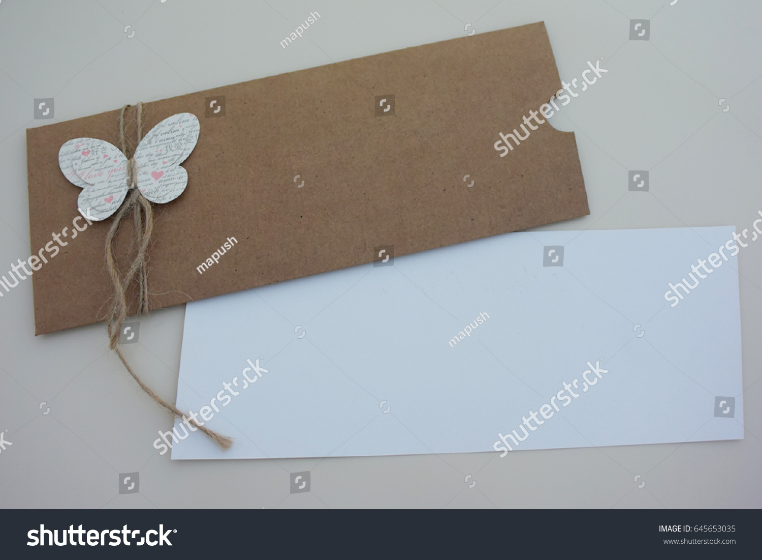 Blank Invitation Card Stock Photo 645653035 | Shutterstock
