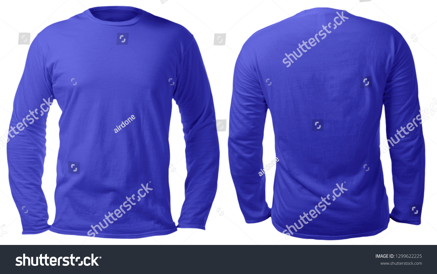 Download Blank Long Sleeved Shirt Mock Template Stock Photo Edit Now 1299622225