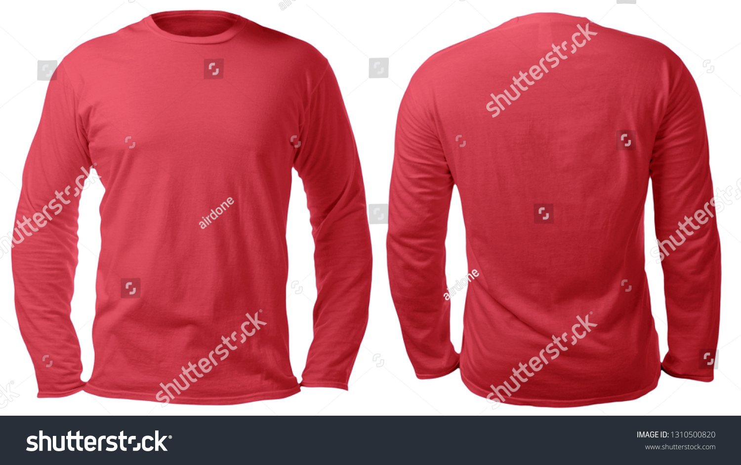 Download Blank Long Sleeved Shirt Mock Template Stock Photo Edit Now 1310500820