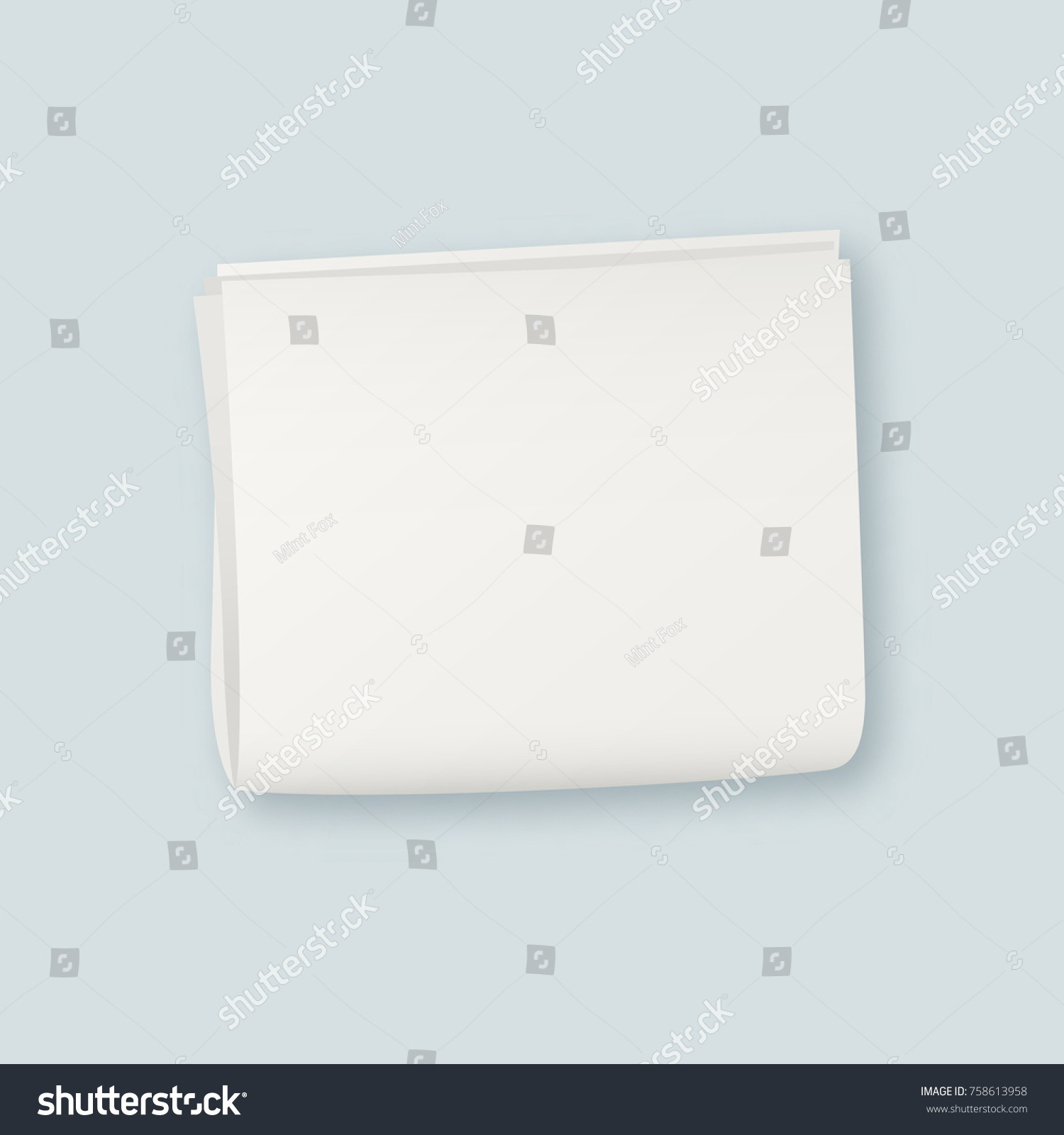 blank news newspaper mockup template empty stock illustration