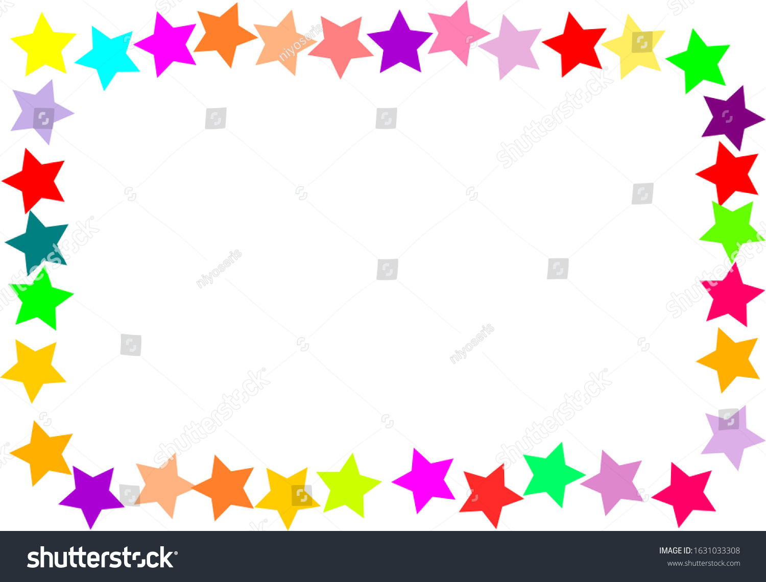 Blank Page Colorful Page Frame Stock Illustration 1631033308