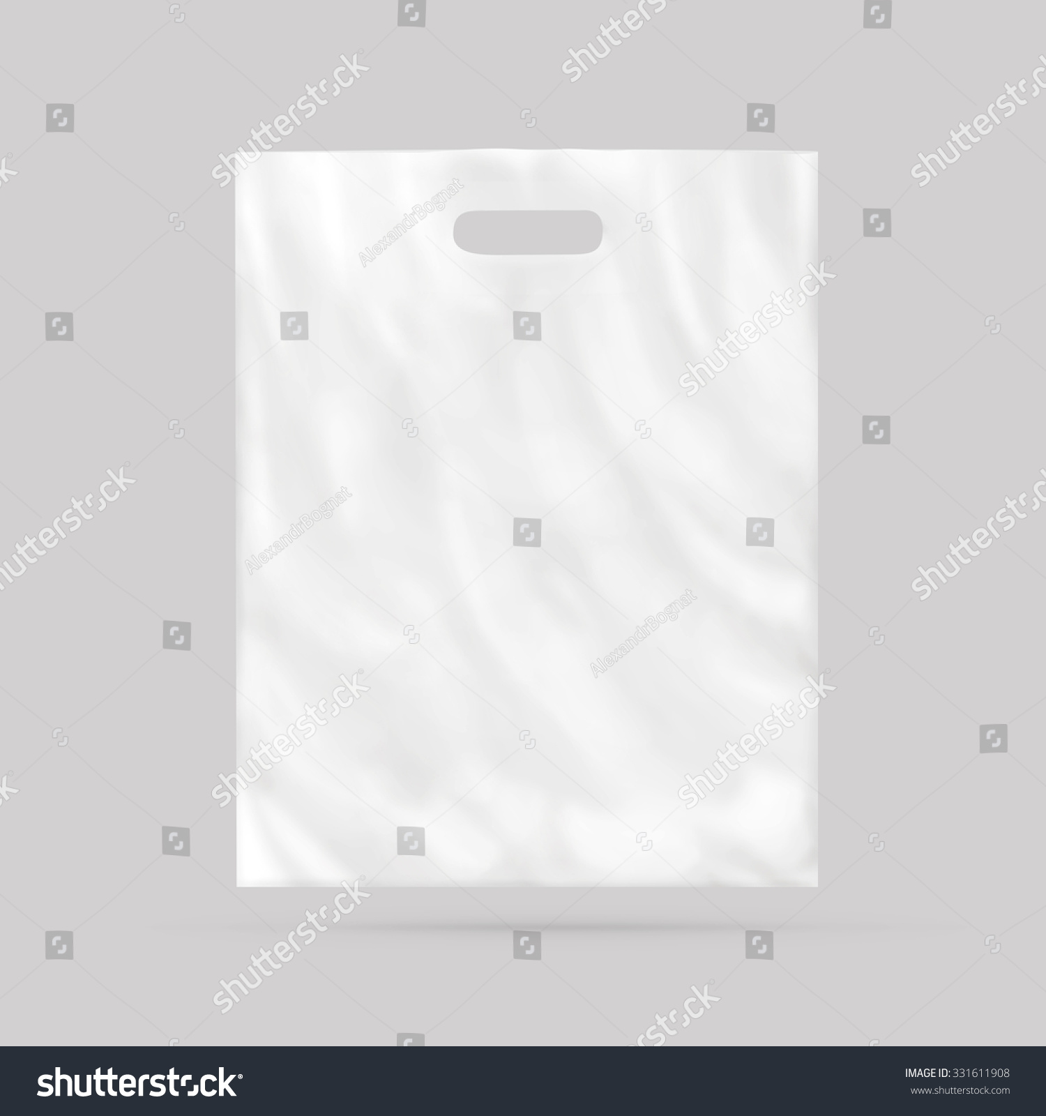 Download Blank Plastic Bag Mock Isolated Empty Stock Illustration ...