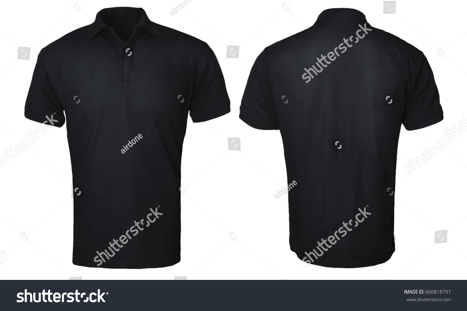 Blank Polo Shirt Mock Template Front Stock Photo (Edit Now) 660818797