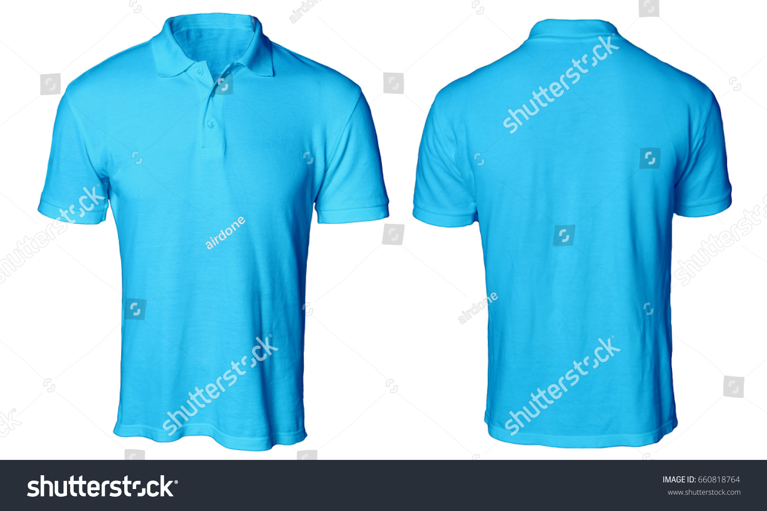 Download Blank Polo Shirt Mock Template Front Stock Photo 660818764 ...