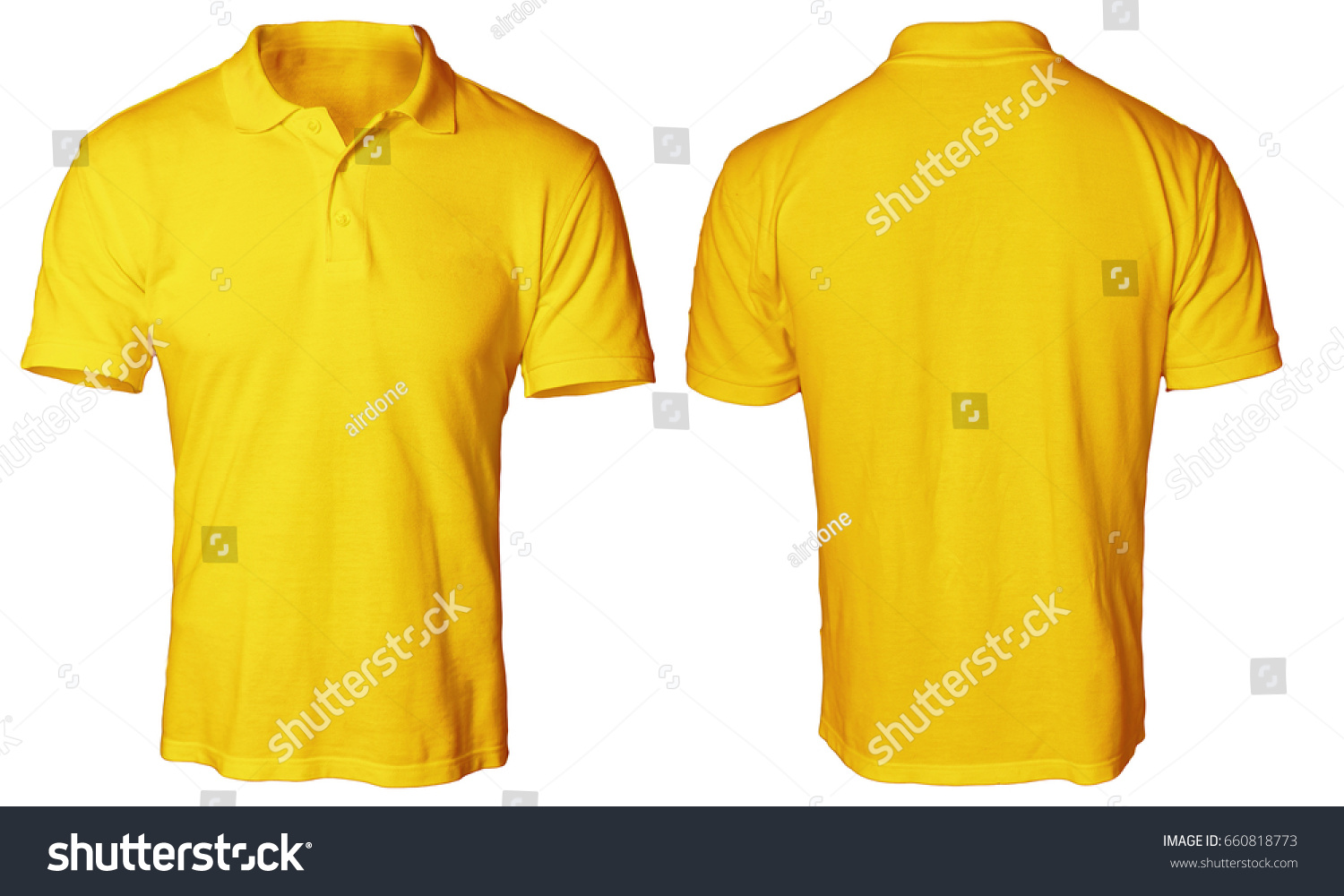 Blank Polo Shirt Mock Template Front Stock Photo (Edit Now) 660818773