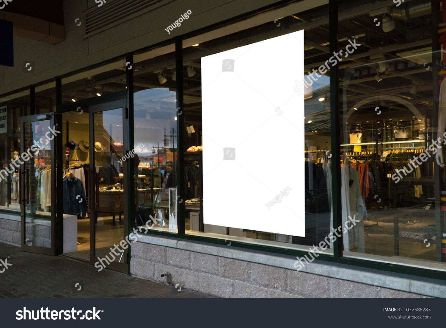 Download Blank Poster Display Mock Templateempty Billboard Stock Photo Edit Now 1072585283