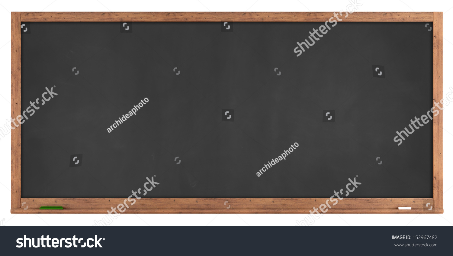 Blank Retro Blackboard Isolated On White Stock Illustration 152967482 ...