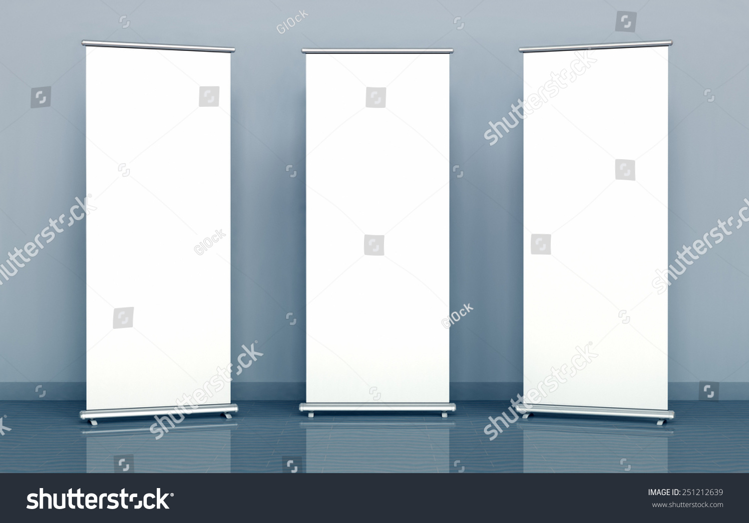 Blank Rollup Banners Stock Illustration 251212639 