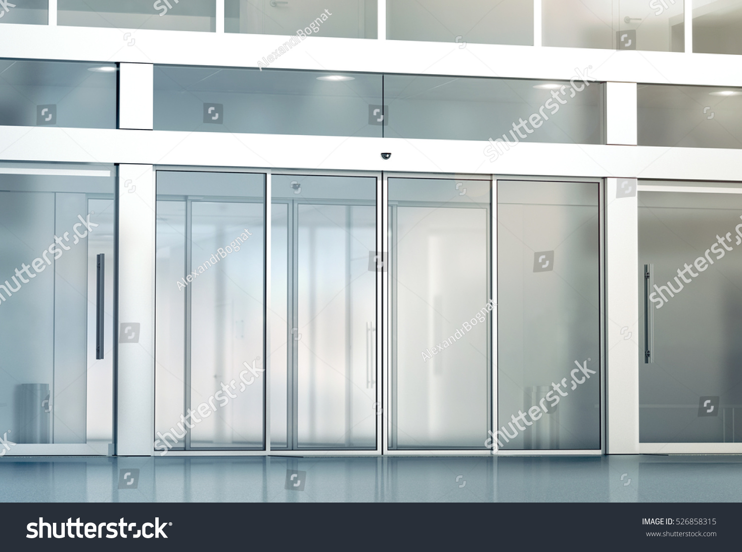 Download Blank Sliding Glass Doors Entrance Mockup Stock Illustration 526858315 - Shutterstock