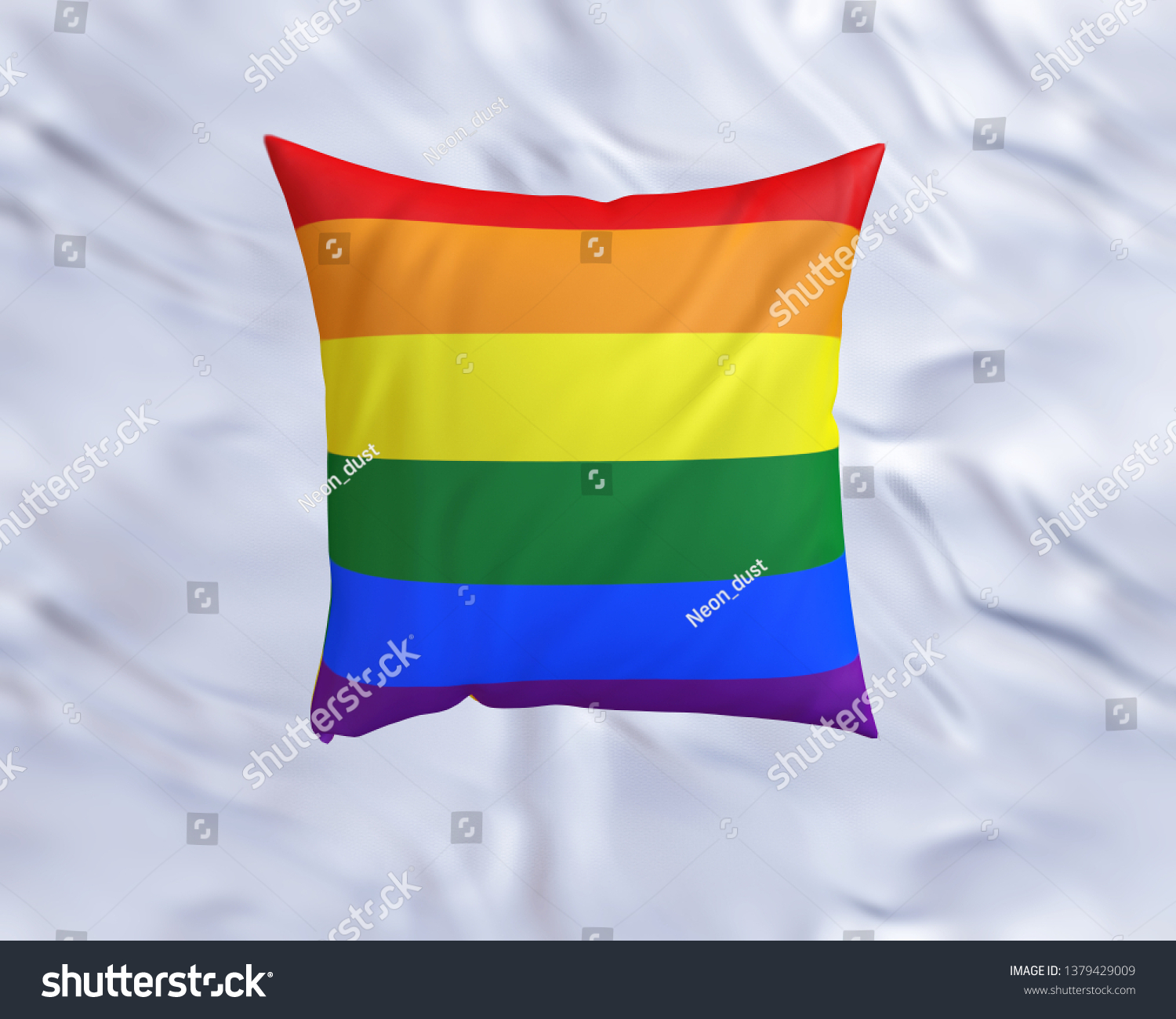 Blank Soft Square Pillow Lgbt Flag Stock Illustration 1379429009