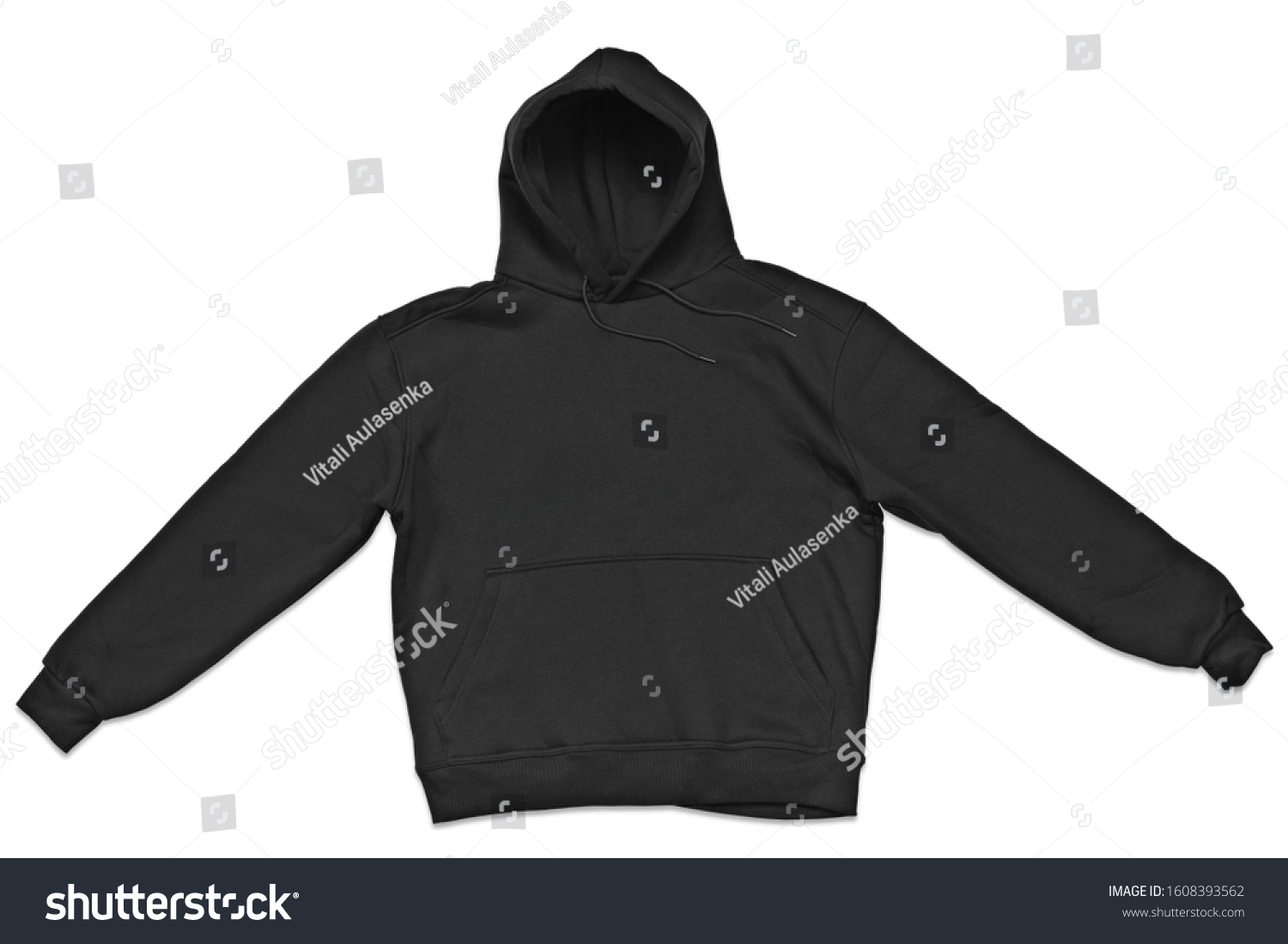 Blank Sweatshirt Front View Isolated On Stock Photo 1608393562 ...