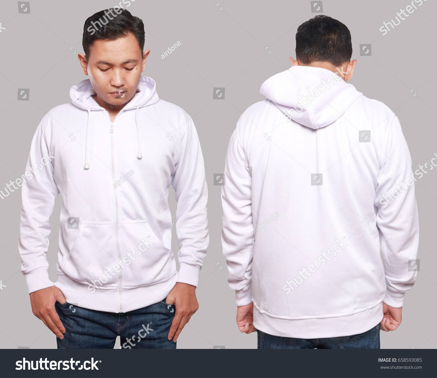 Download Blank Sweatshirt Mock Front Back View Stock Photo Edit Now 658593085 Yellowimages Mockups