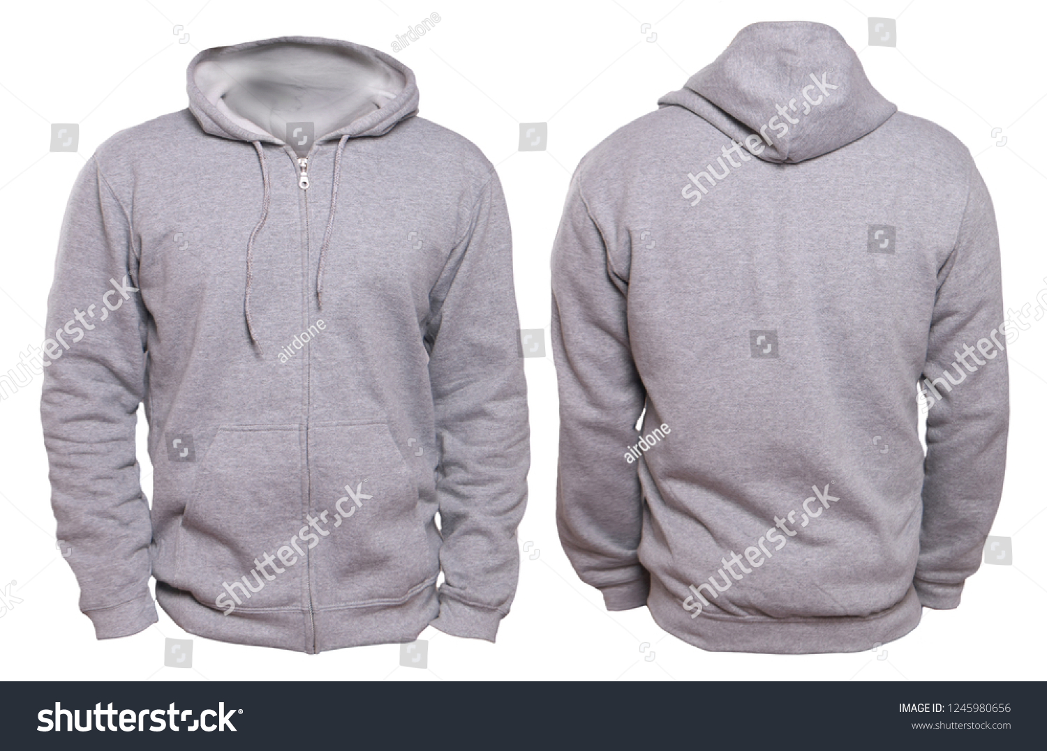 Blank Sweatshirt Mock Front Back View Stock Photo 2247841131 | Shutterstock