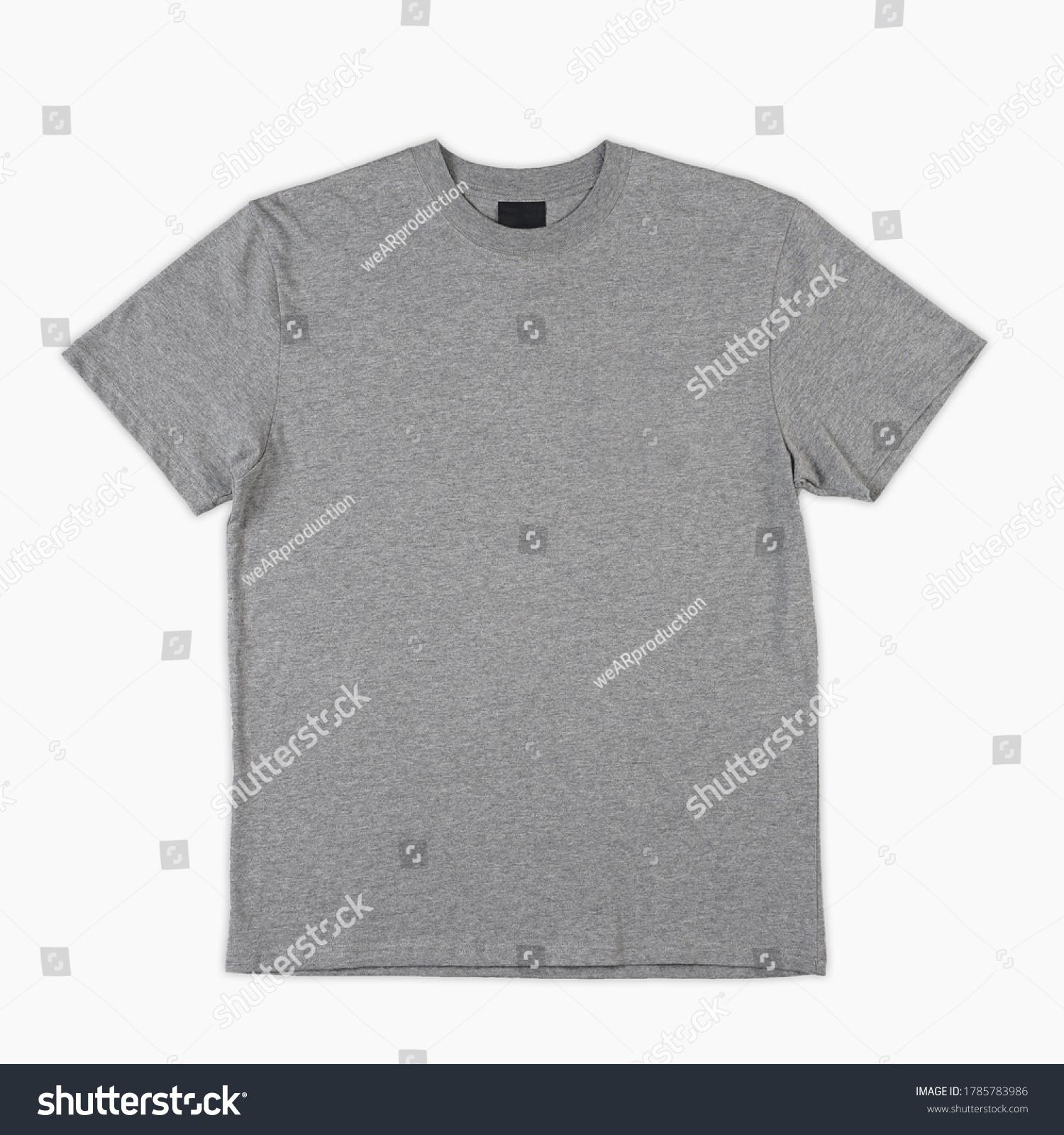 Blank Tshirt Color Gray Template Front Stock Photo 1785783986 ...