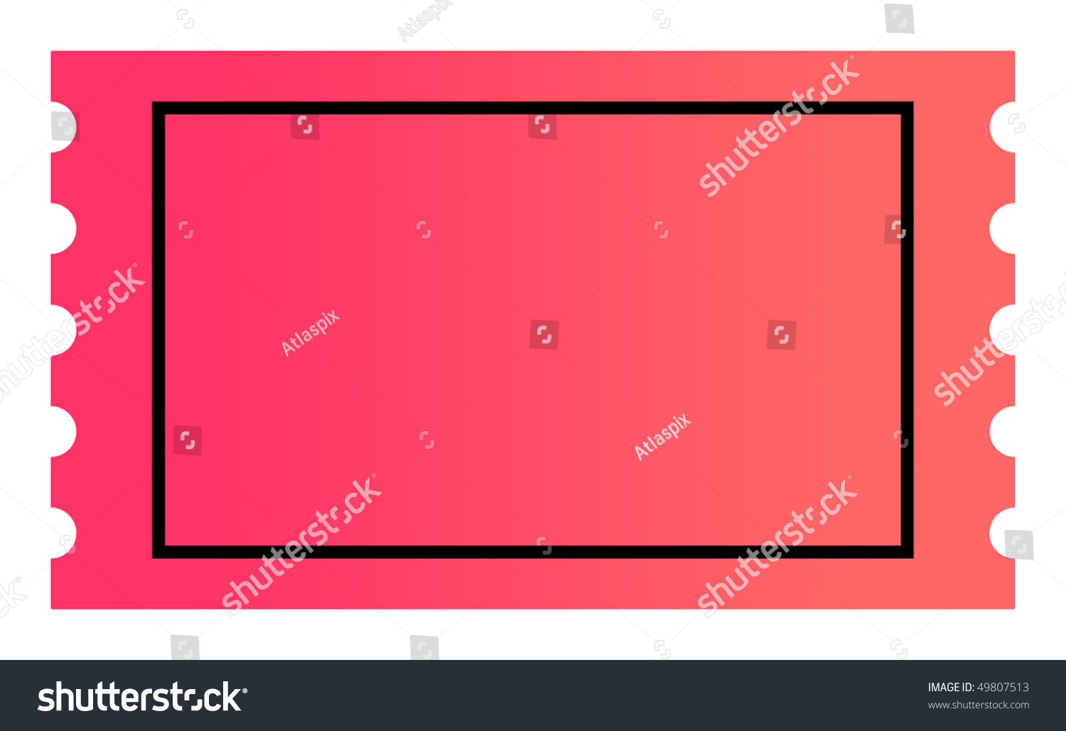 Blank Ticket With Copy Space Isolated On White Background. Stock Photo ...