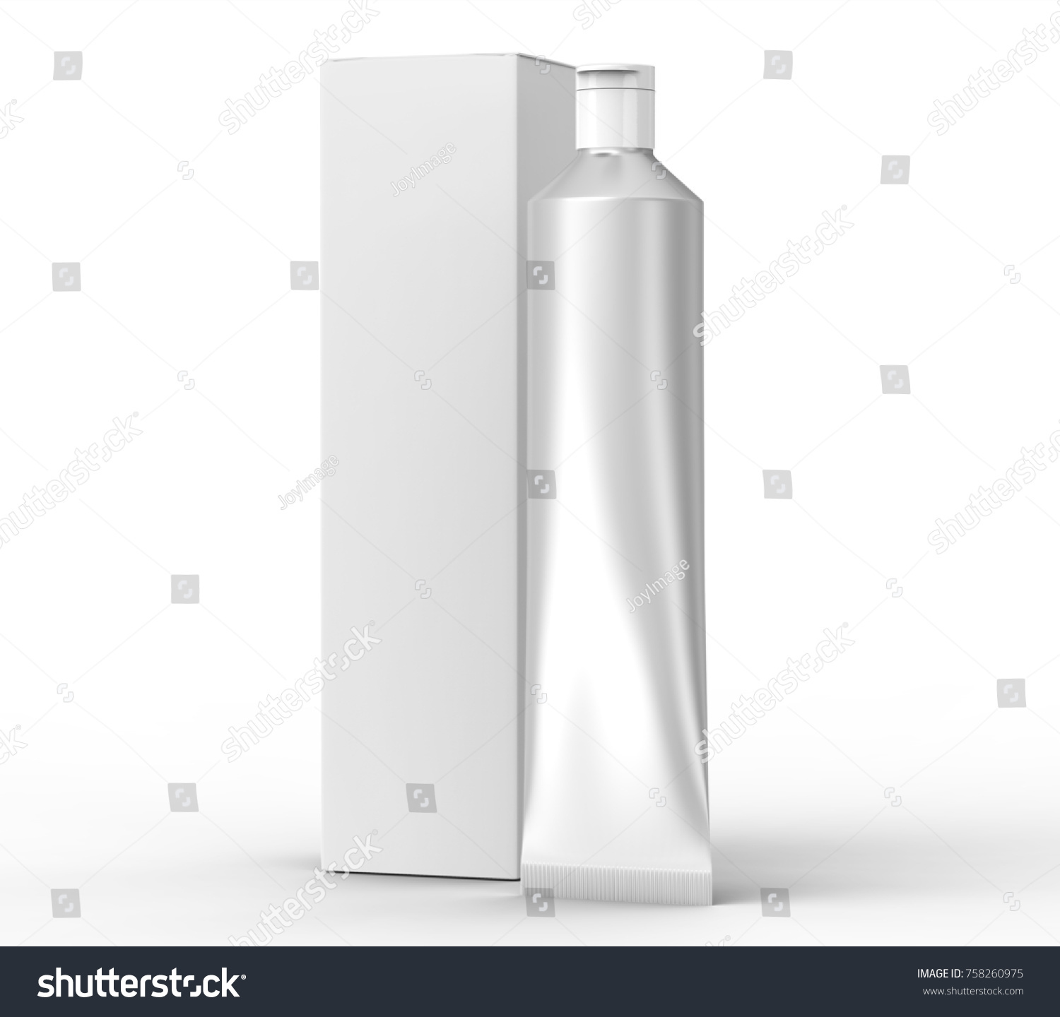 Blank Toothpaste Mockup Package Template 3d Stock Illustration 758260975