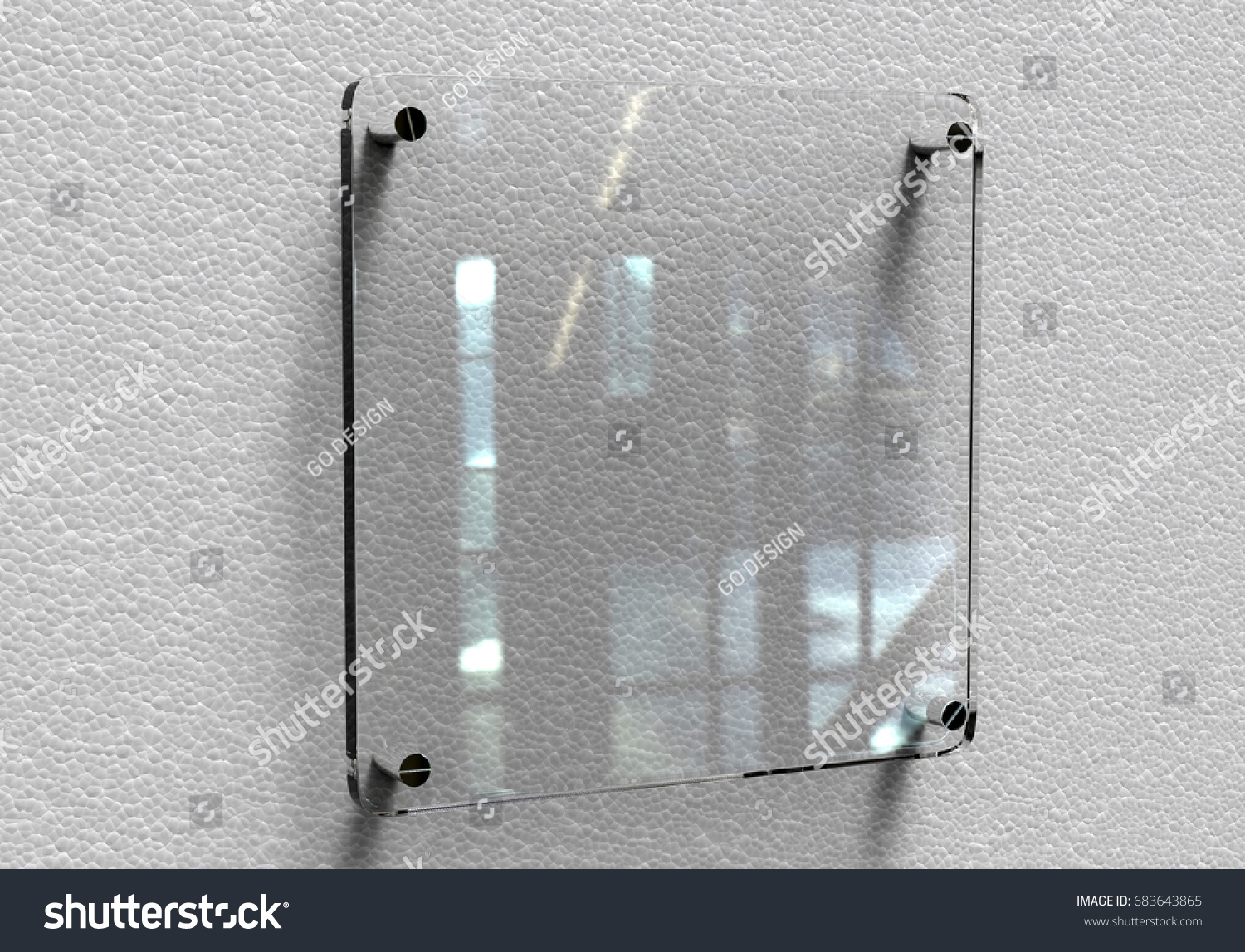 Blank Transparent Glass Interior Office Corporate Stock