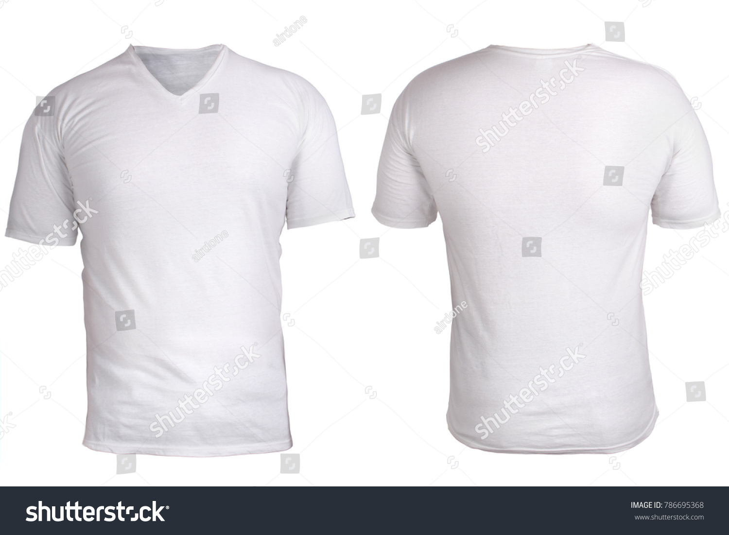 Blank Vneck Shirt Mock Template Front Stock Photo (Edit Now) 23 For Blank V Neck T Shirt Template