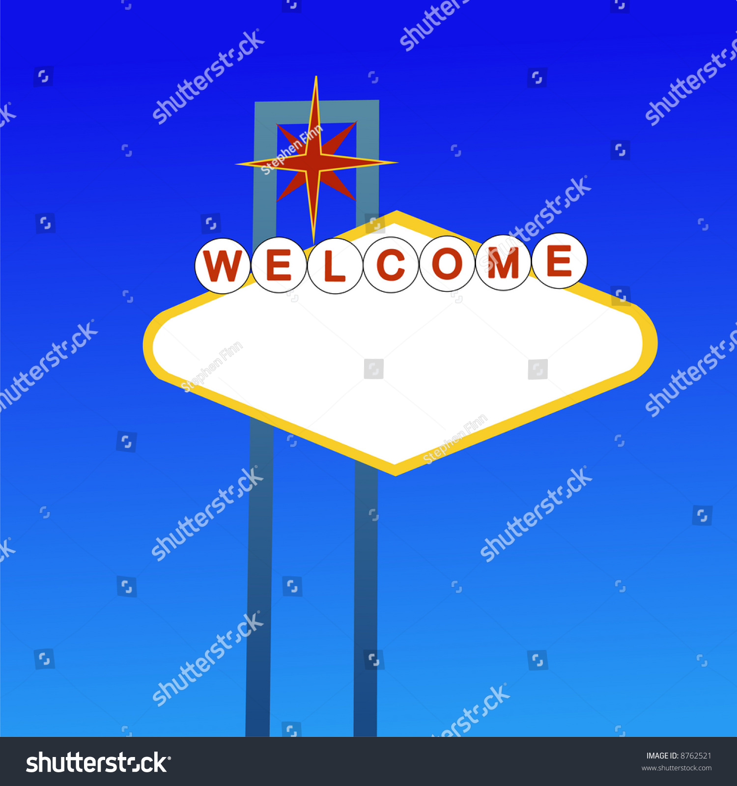 Blank Welcome Sign Based On Fabulous Stock Illustration 8762521 ...