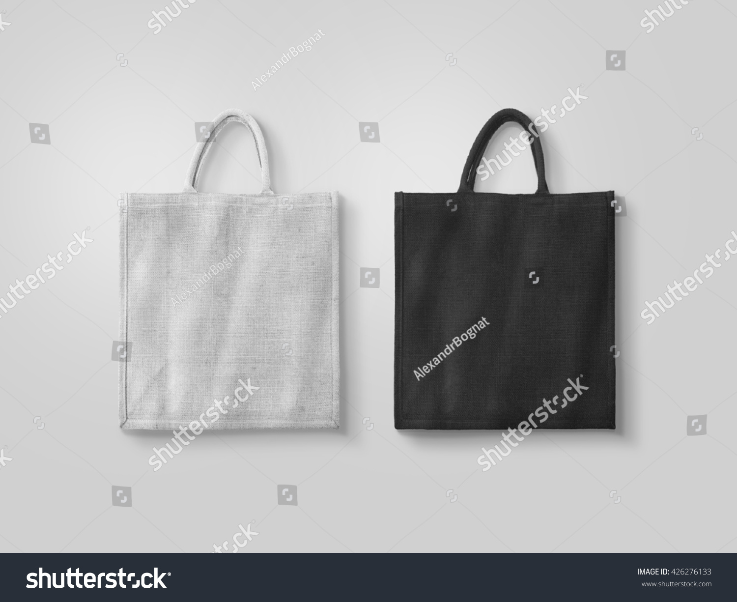 Download Blank White Black Cotton Eco Bag Stock Photo 426276133 ...