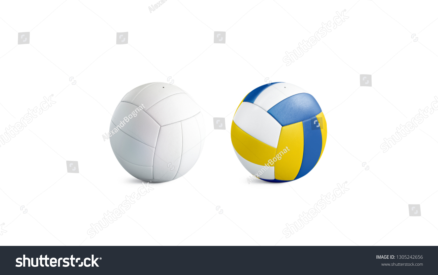 Blank White Colored Volleyball Ball Mockup Stock Illustration ...
