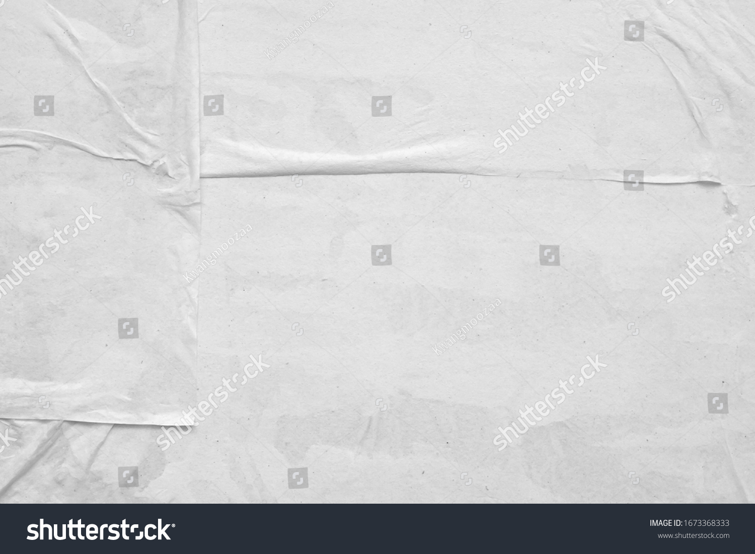 Blank White Crumpled Creased Paper Poster Stock Photo 1673368333 ...