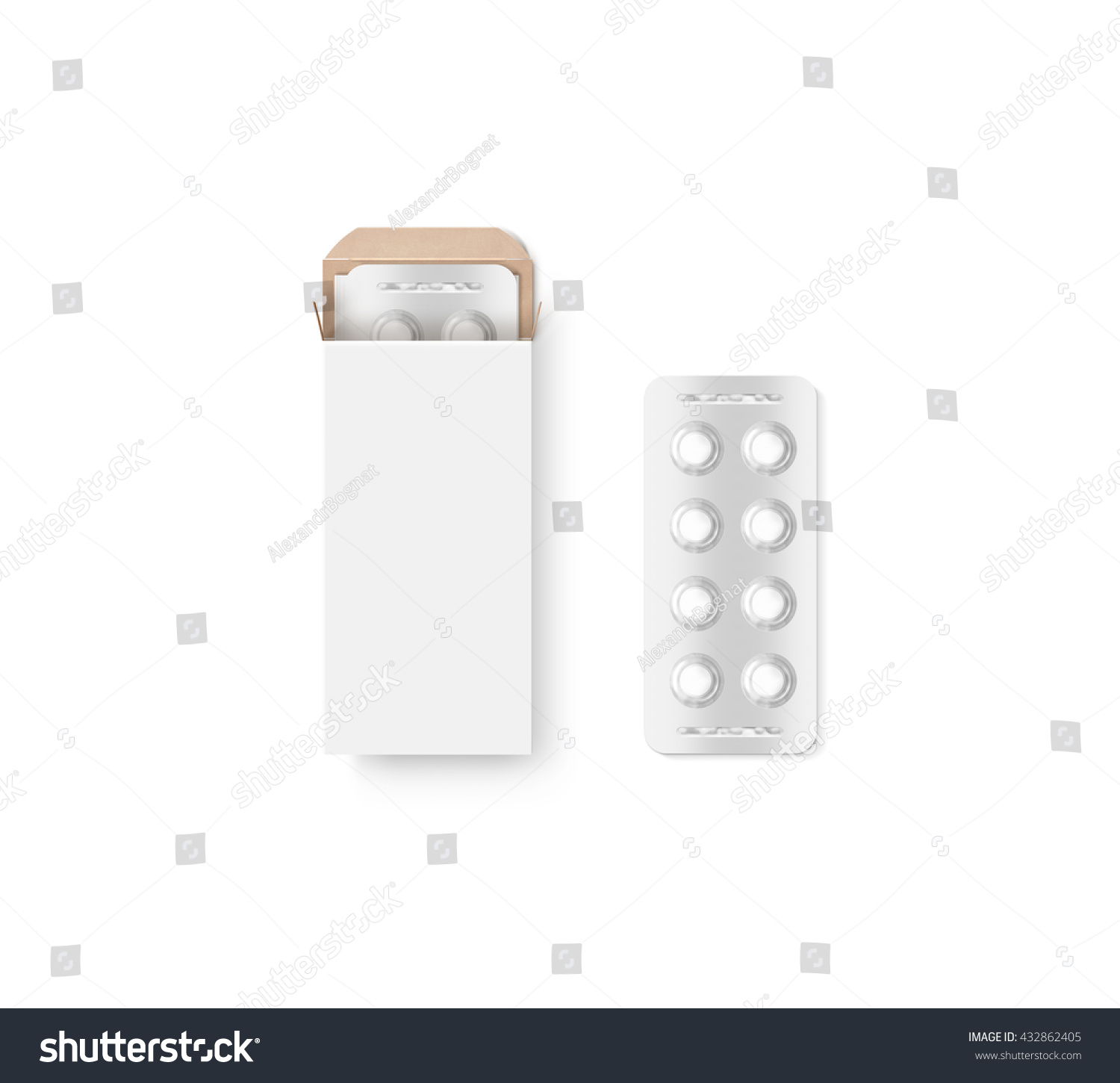 Download Blank White Pill Box Design Mockup Stock Illustration ...