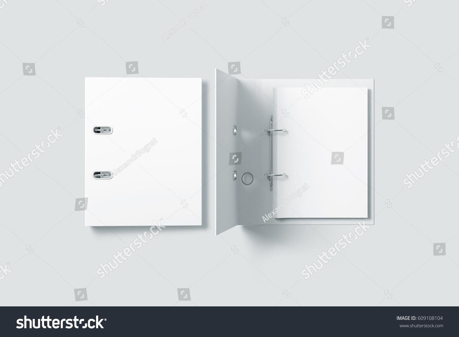 Download Blank White Ring Binder Folder Design 스톡 일러스트레이션 609108104 - Shutterstock