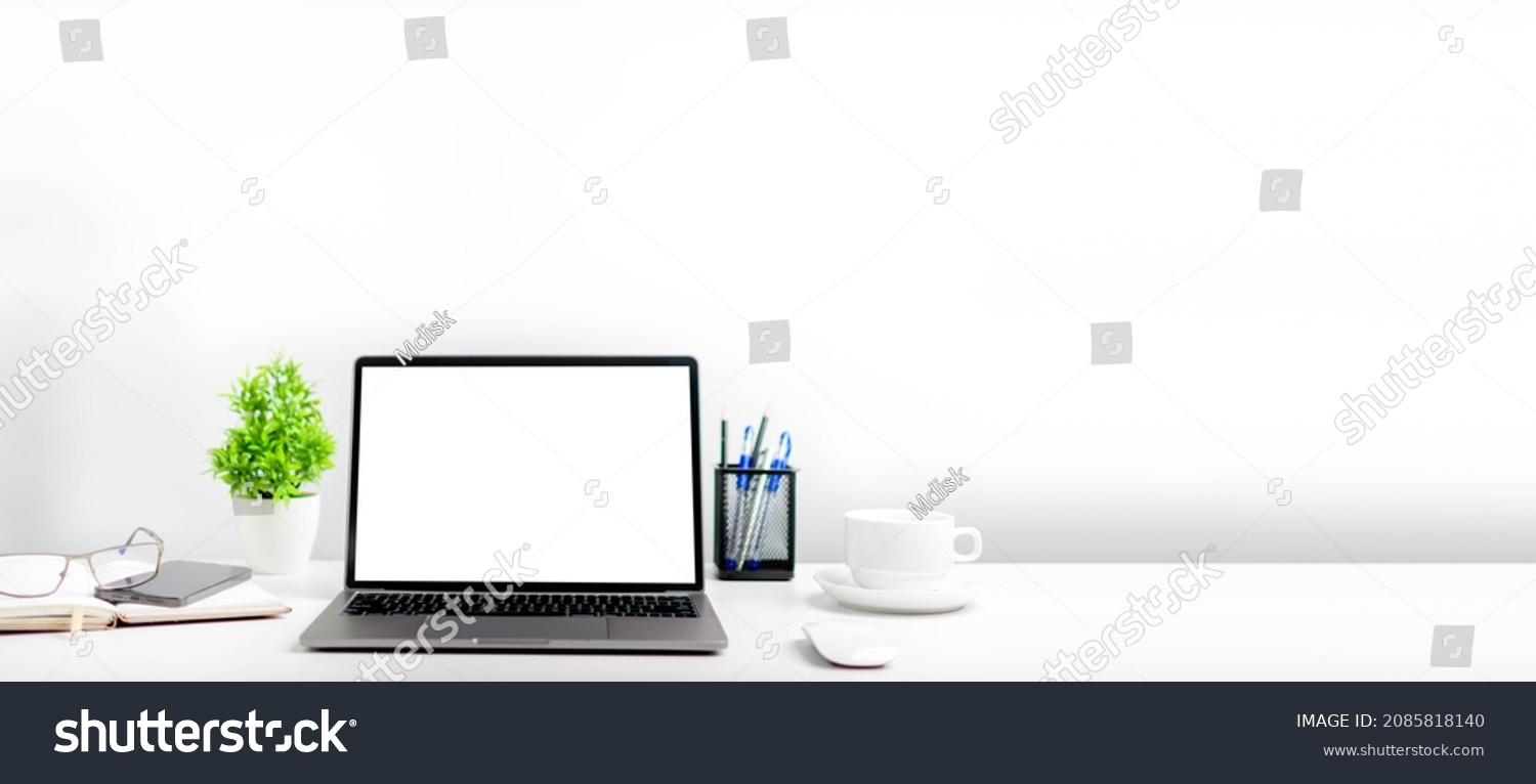 Blank White Screen Laptop On White Stock Photo 2085818140 | Shutterstock