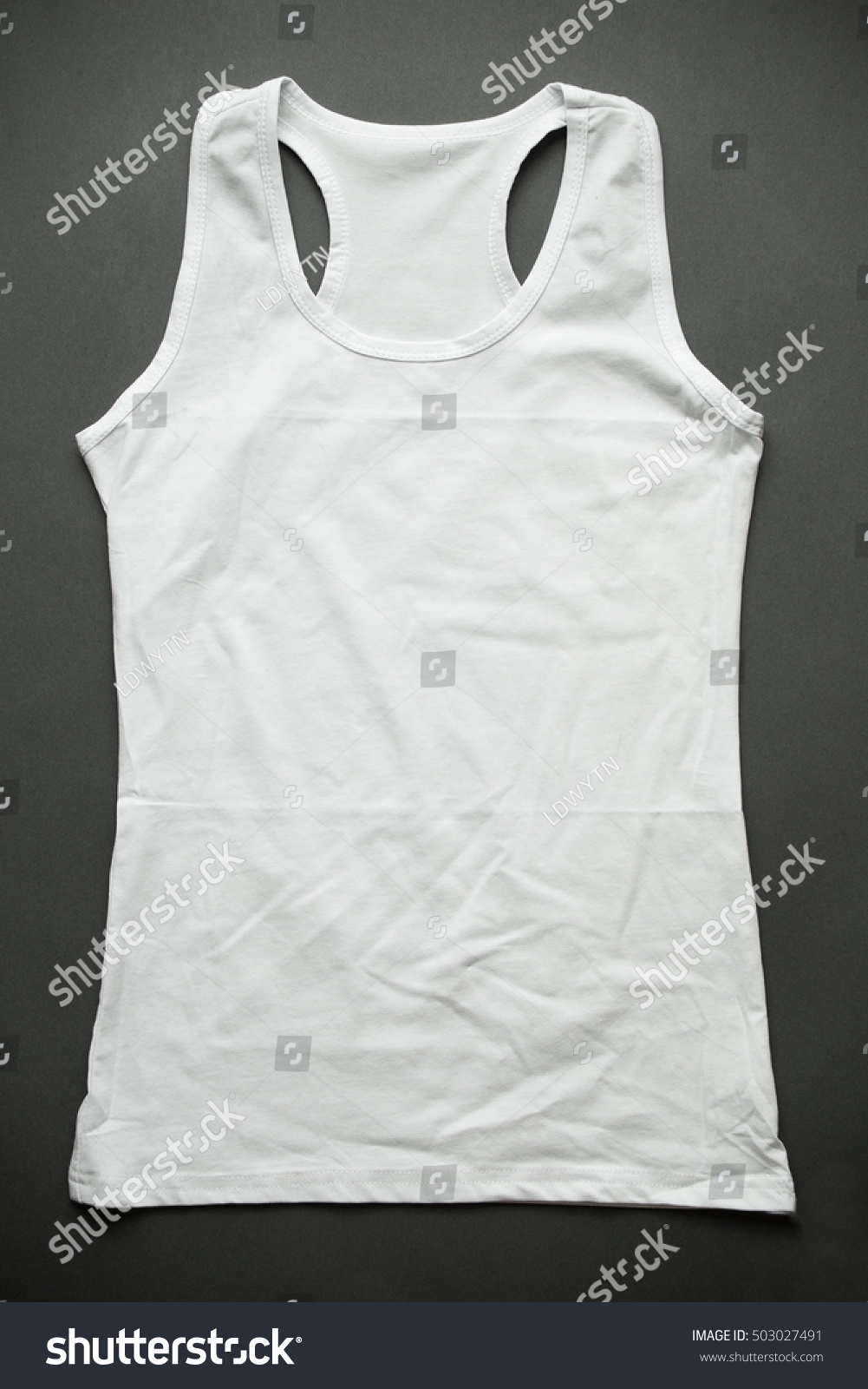 Blank White Vest Shirt Isolated White Stock Photo (Edit Now) 503027491