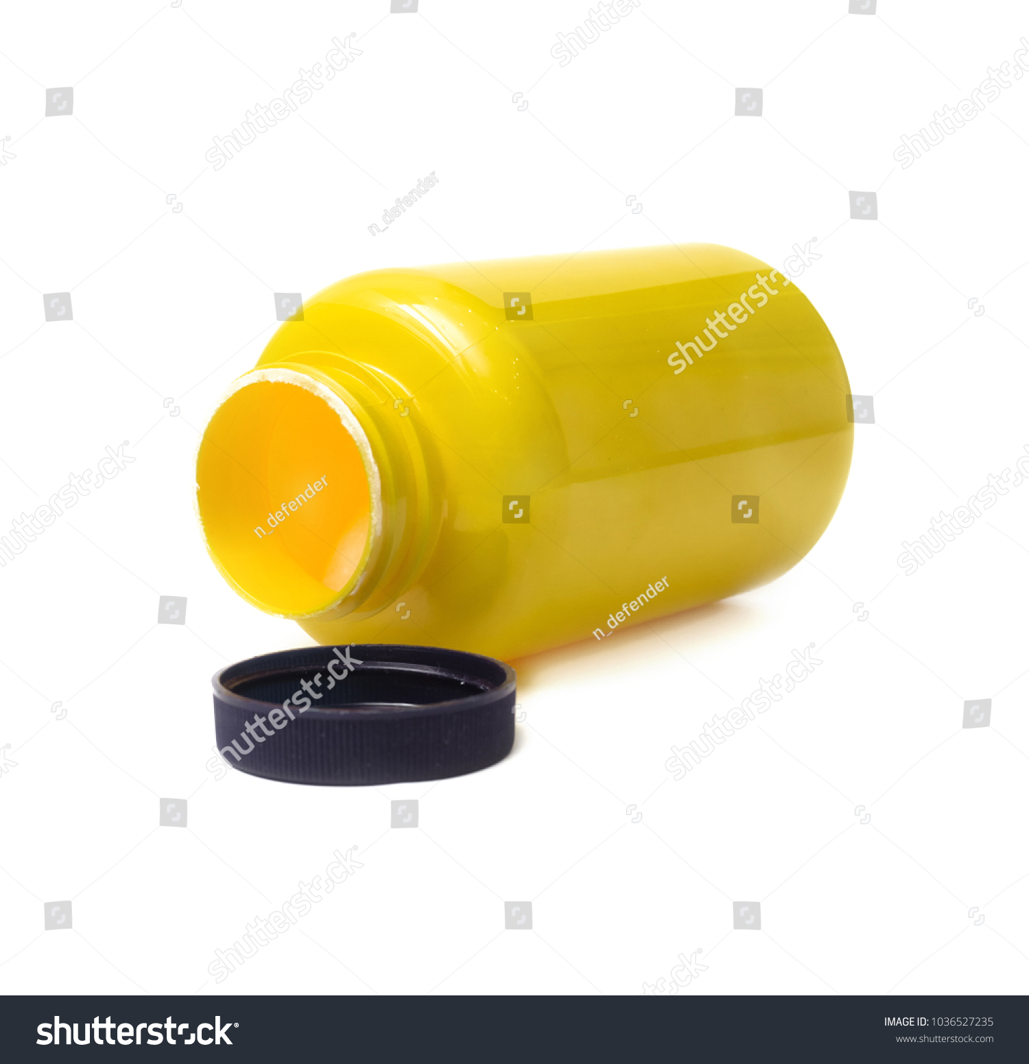 Download Blank Yellow Bottle Sports Nutrition Isolated Objects Stock Image 1036527235 PSD Mockup Templates