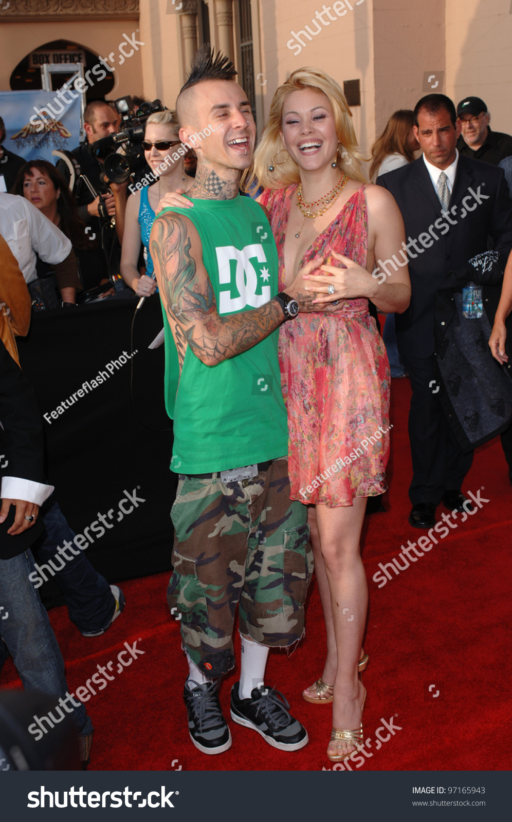 Blink 182 Star Travis Barker Wife Stock Photo Edit Now 97165943