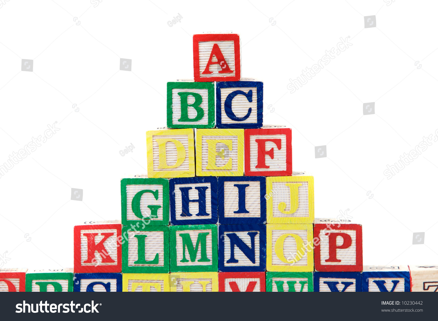 Block Letters A Over White Background Stock Photo 10230442 : Shutterstock