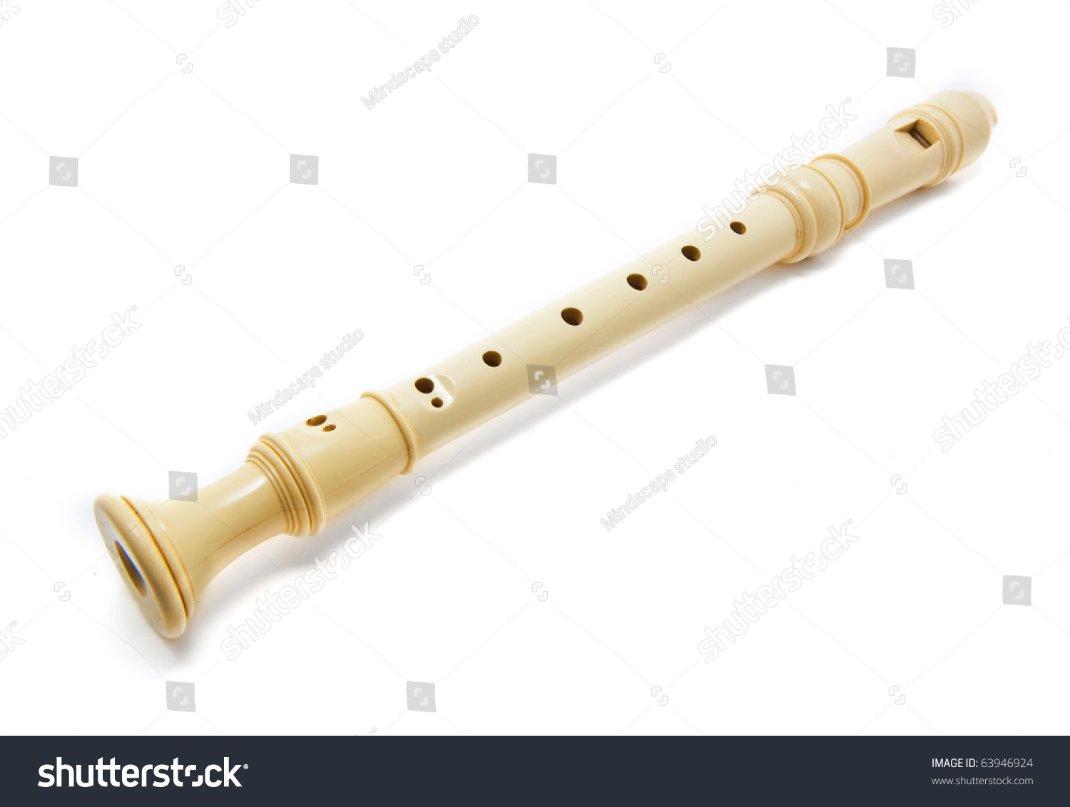 Blockflute Isolated On White Stock Photo 63946924 - Shutterstock