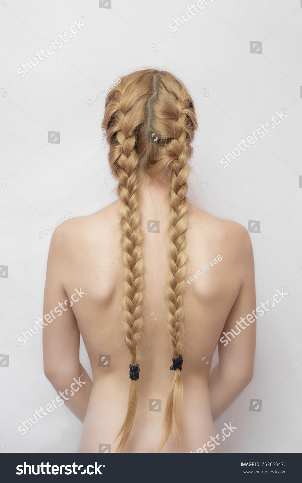 Naked Women White Braid