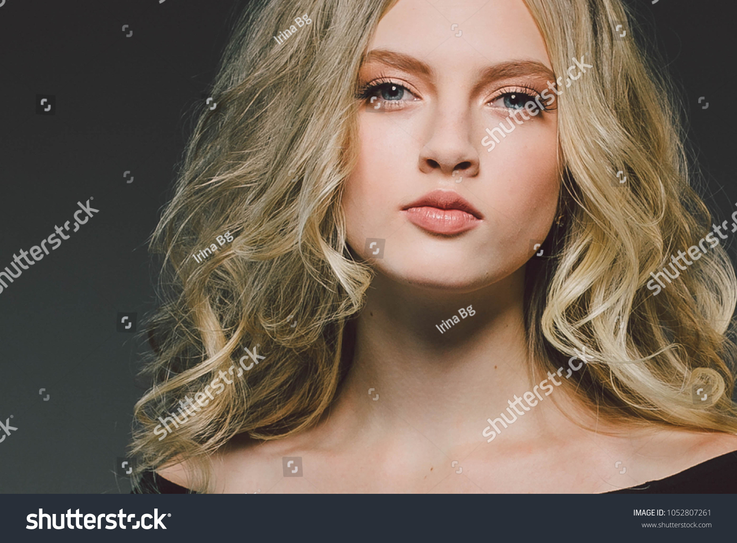 Blonde Hair Woman Beautiful Portrait Cosmetic Stock Photo Edit