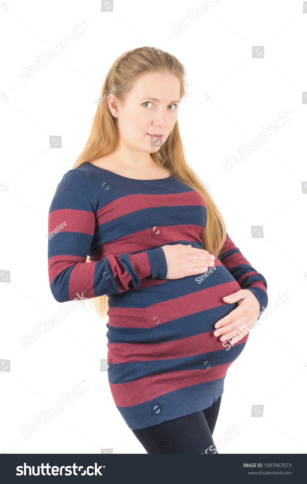 Girl with huge belly