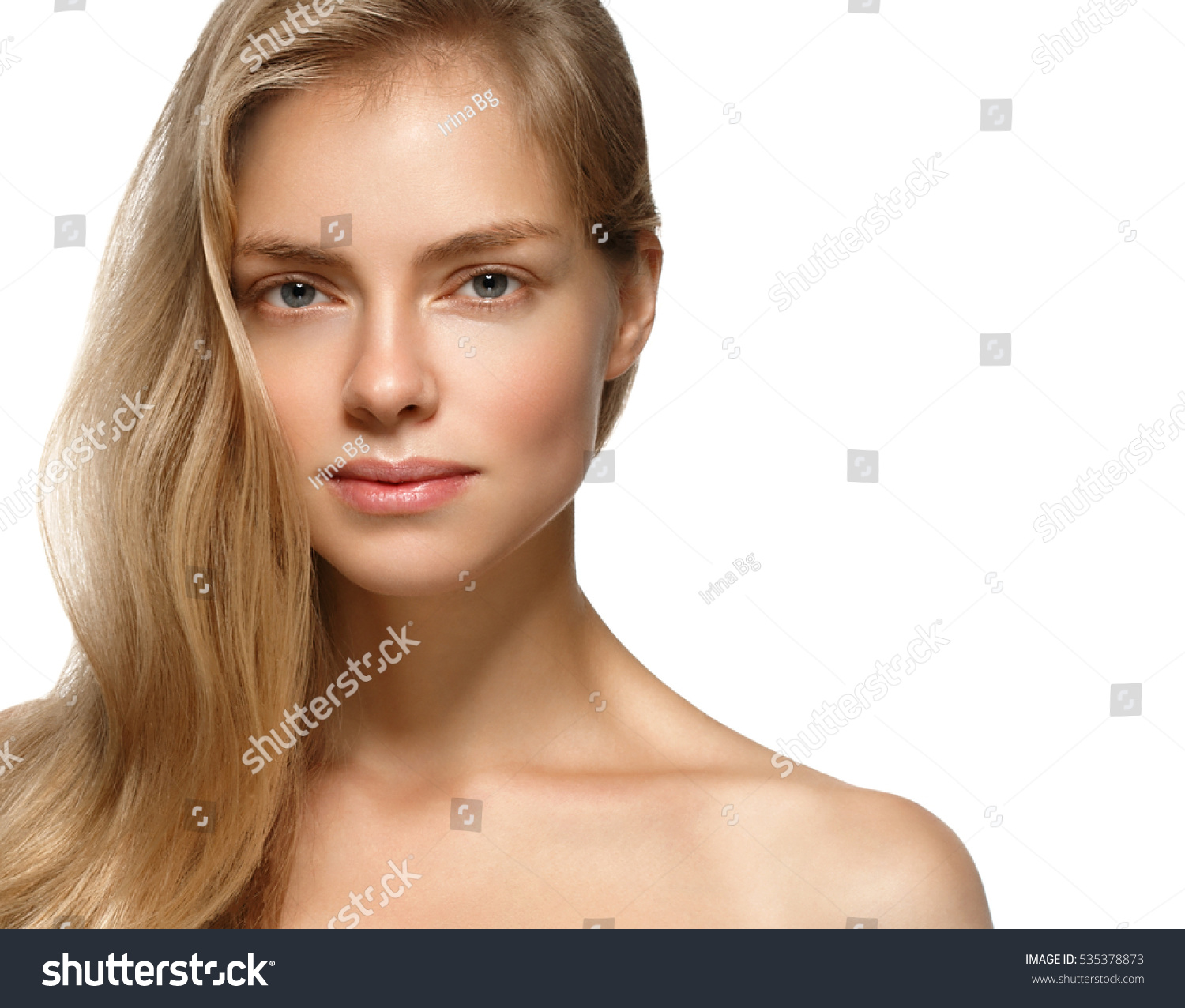 Blonde Woman Natural Hair Beauty Closeup Stock Photo Edit Now