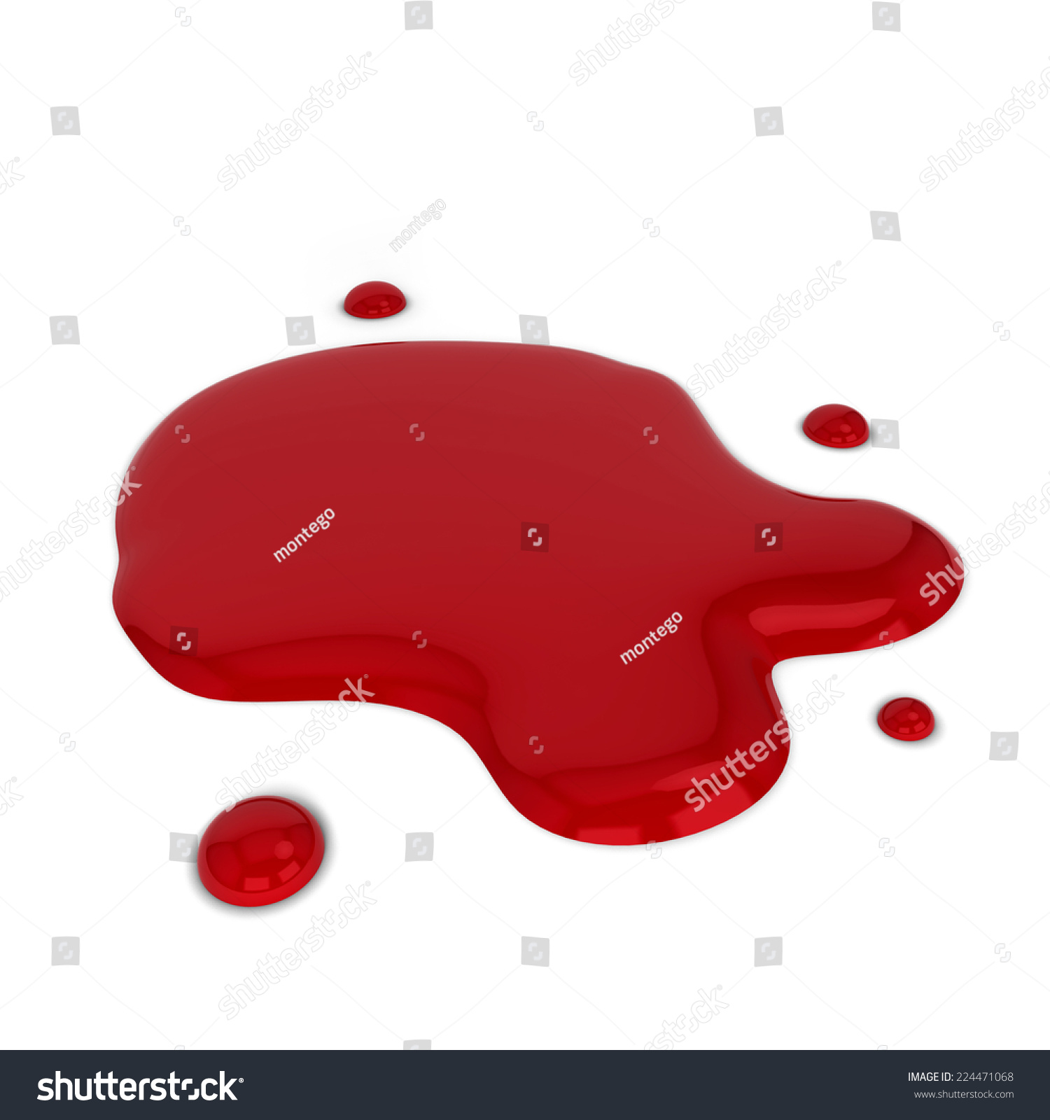 Blood Puddle 3d Illustration Isolated On Stock Illustration