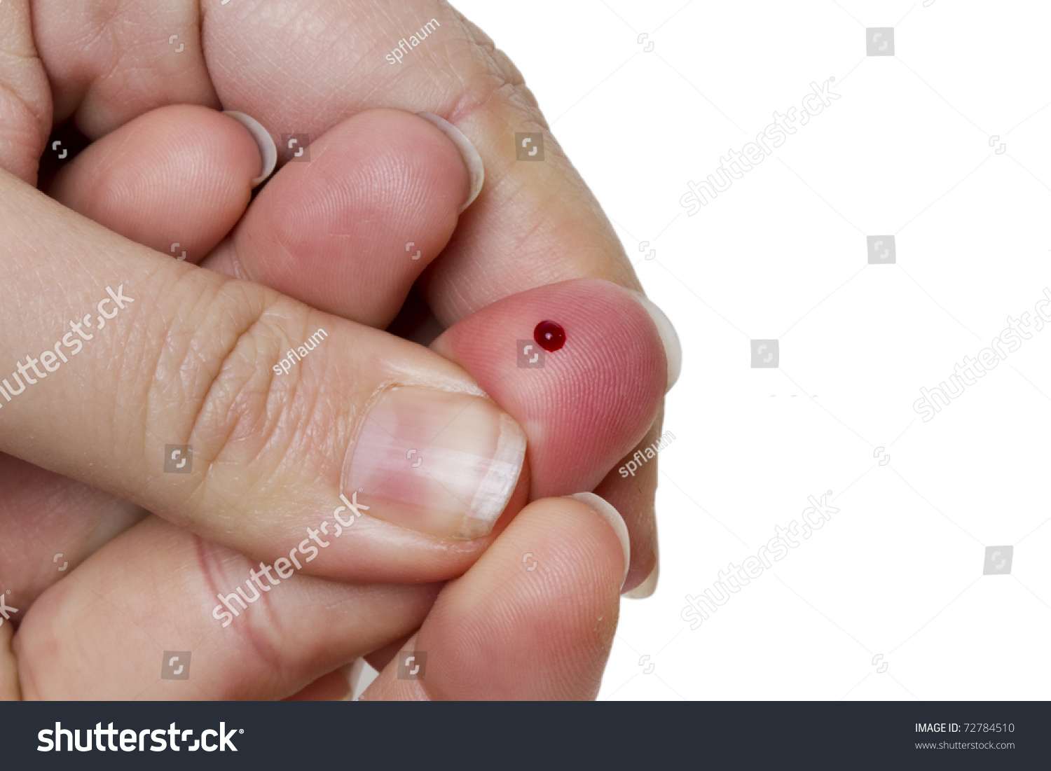 Blood Test Blood On Finger Isolated Stock Photo 72784510 - Shutterstock