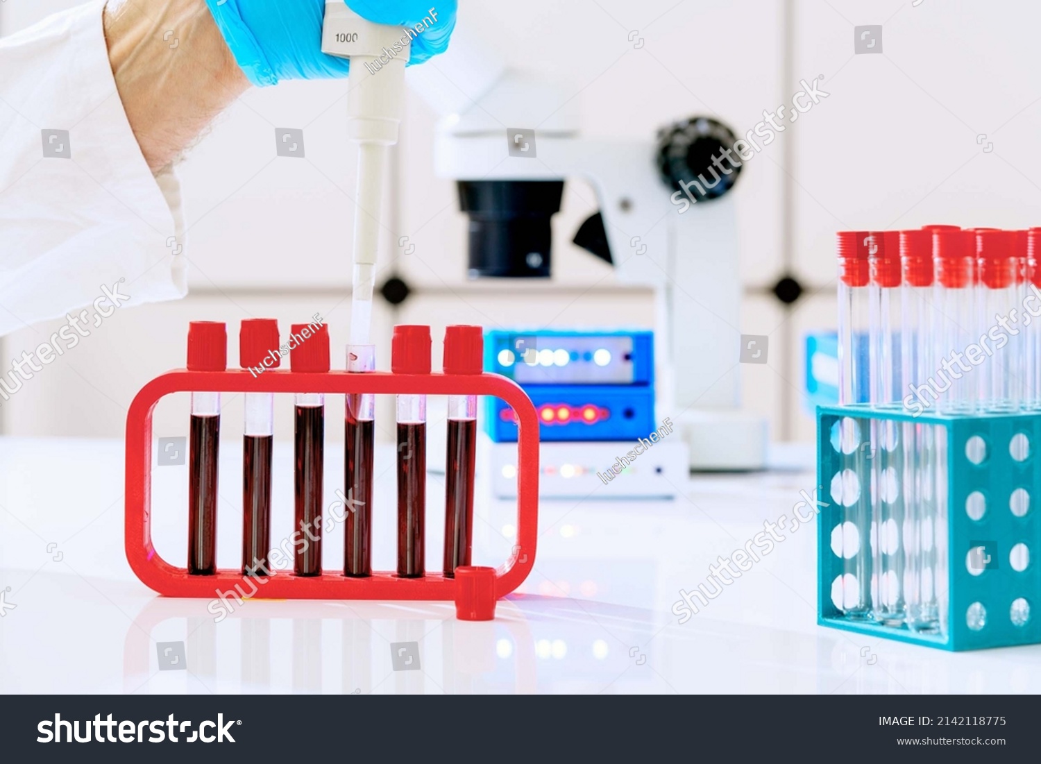 Blood Test Hormones Microelements Biochemical Laboratory Stock Photo