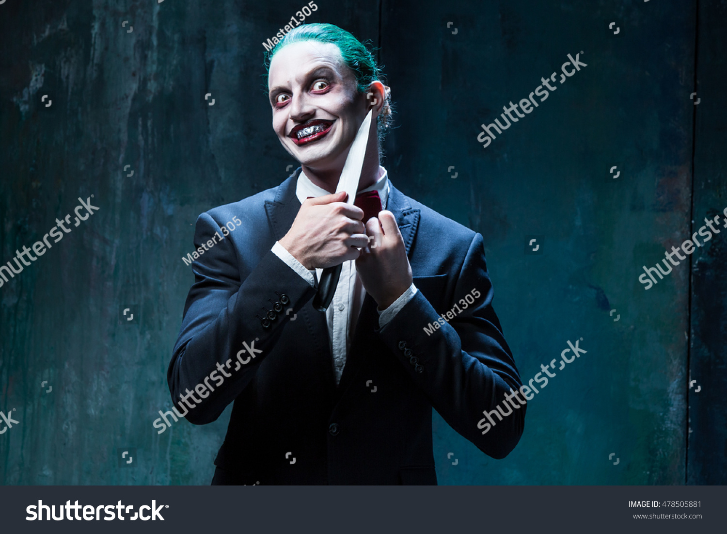 Bloody Halloween Theme Crazy Joker Face Stock Photo Shutterstock