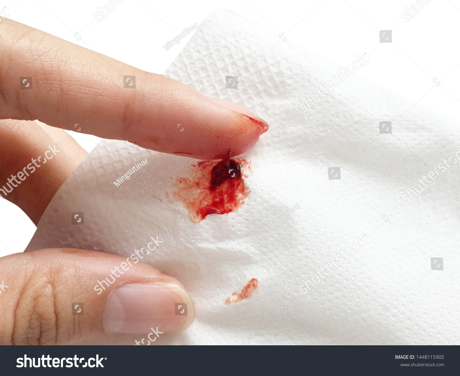 Bloody Snot Mucus Nosebleed Nose Picking Stock Photo Edit Now 1448115905