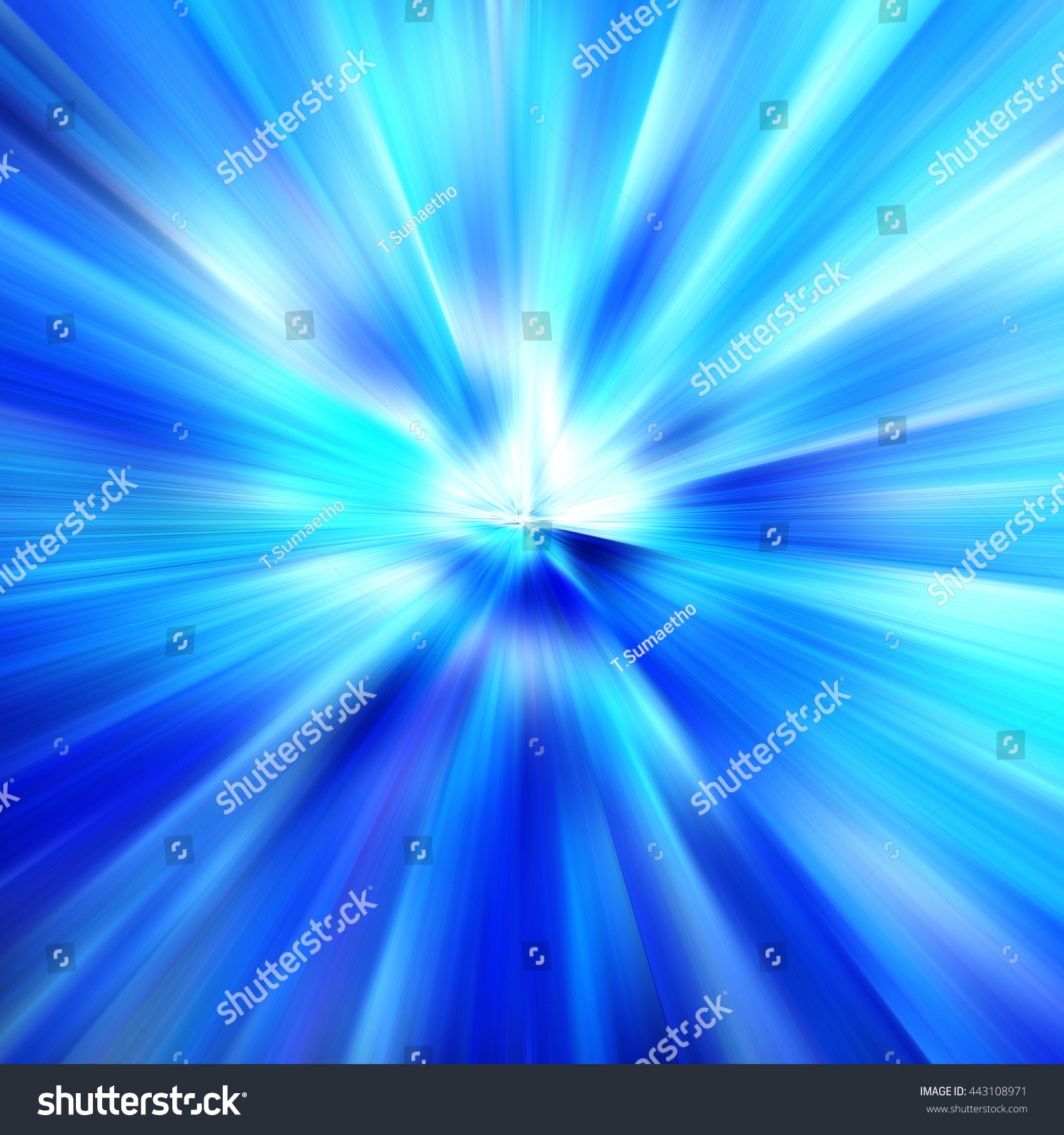 Blue Abstract Zoom Motion Background Stock Illustration 443108971